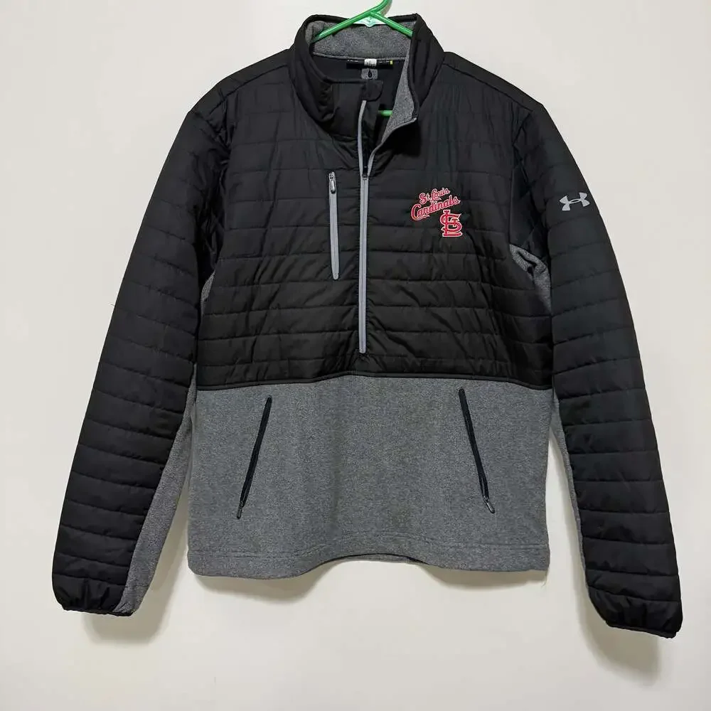 St Louis Cardinals Under Armour 1/2 Zip‎ Pullover Sweatshirt Jacket MLB